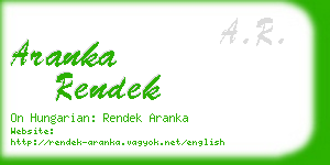 aranka rendek business card